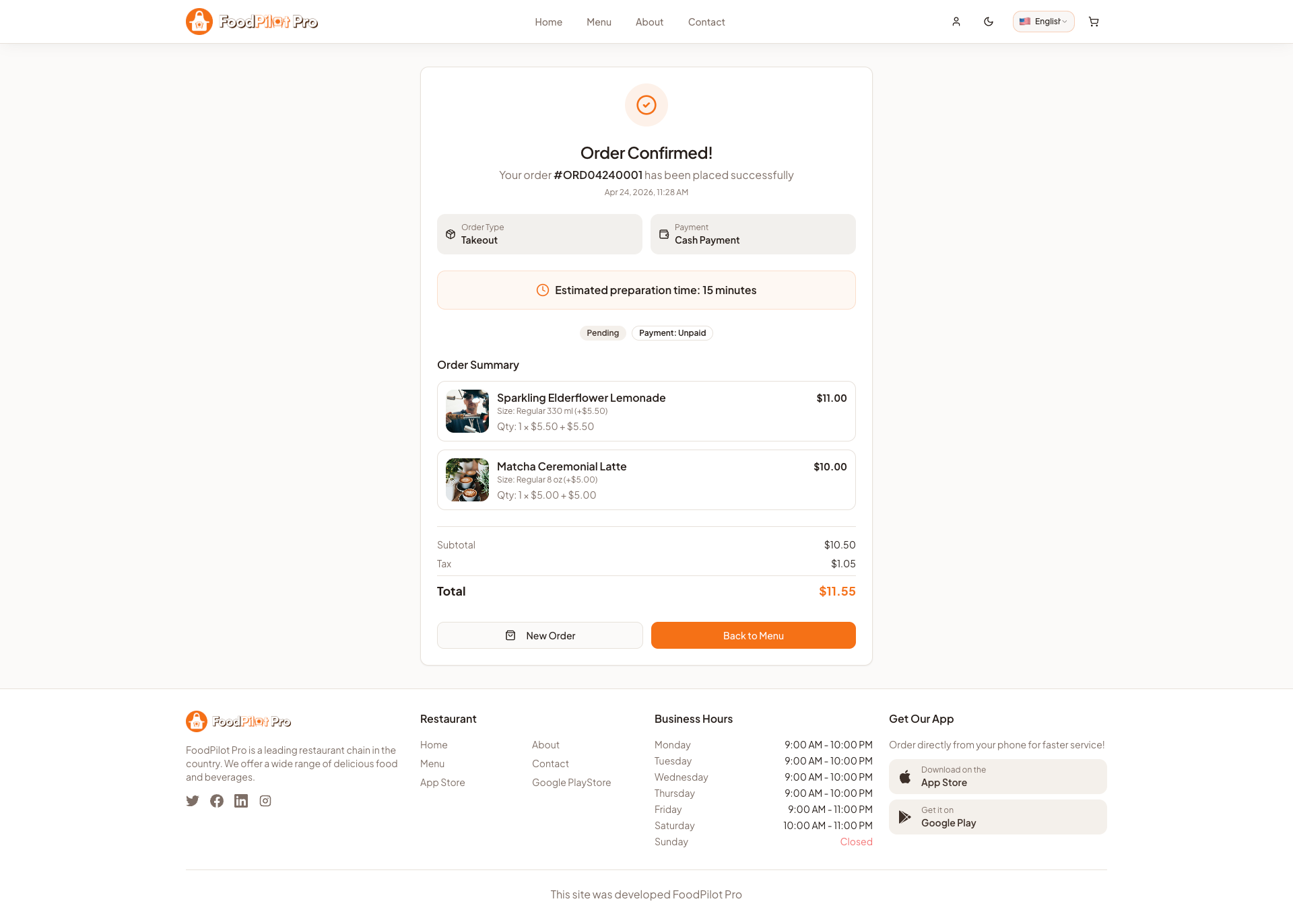 Real-Time Order Tracking